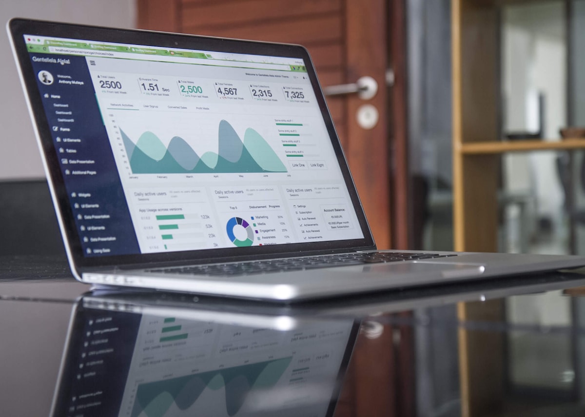 Dashboard gestionale su tablet